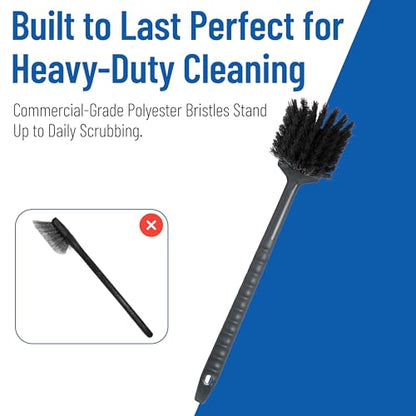 SPARTA 20 Inch Floater Scrub Brush, Polybutylene Bristles, Black