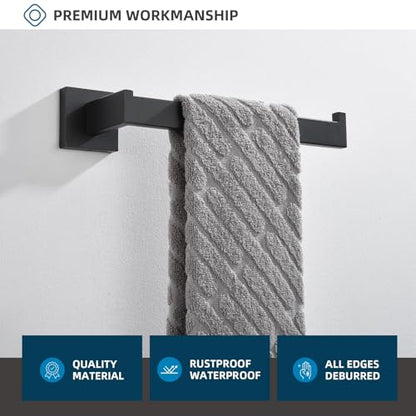 Angle Simple Bathroom Towel Holder, 10.24-in Hand Towel Rack, Matte Black | Solid Rustproof SUS304 Stainless Steel, Easy Use Open Arm Design, Ideal for Laundry Kitchen Shower Vanity Sink, Screws Mount - color: Matte Black