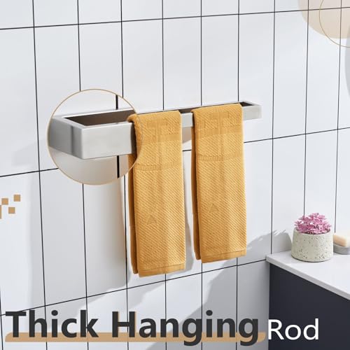 KOKOSIRI Towel Bar Brushed Nickel Bath Towel Hanger Holder 16-Inch Kitchen Rack Stainless Steel for Bathroom Hardware Wall Mount, 1 Pack B4008BR-L16 - color: Brushed Nickel, size: 16-Inch