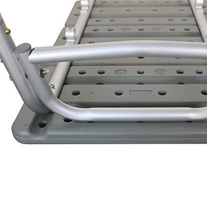 Bath Chair,Adjustable Handicap Shower Chair Seat Bench Transfer Bench with Arms and Backs,3 Blow Molding Plates Aluminium Alloy for Seniors Elderly Baby Bathtub Lift Chair (Gray) - color: Gray