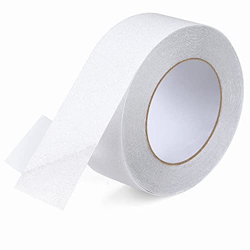 Anti Slip Tape, Waterproof Self Adhesive Transparent 2"x59Ft Grip Tape | Clear Invisible Surface, High Traction Wear Resistant, Ideal for Bathroom, Pool, Stairs, Walkways & Ramps - color: Transparent, size: 2 Inch x 59ft