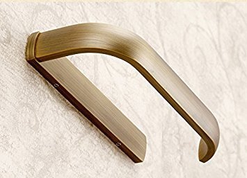Leyden Antique Brass Toilet Paper Holder, Brass Toilet Roll Holder Bathroom Wall Mount Tissue Roll Dispenser
