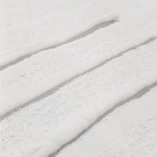 Premium White Wash Cloths - 600 GSM, 12 x 12 Inch, Pack of 36, Ring Spun Cotton Blend - Soft, Durable, Absorbent Washcloths for Face and Body, Machine Washable - size: Pack of 36