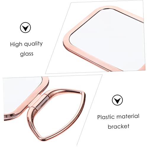 Double Sided Folding Vanity Mirror with Magnification Portable Travel Makeup Mirror for Bathroom Countertop and Dressing Table Rose Gold for Women
