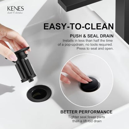 Matte Black Vessel Sink Faucet Single Hole, Tall Bathroom Sink Faucet | Vessel Bowl Faucet with Pop Up Drain & Supply Lines, Lead-Free cUPC & NSF Certified, 1 Hole Faucet for Vanity RV Restroom - color: Matte Black, size: Tall