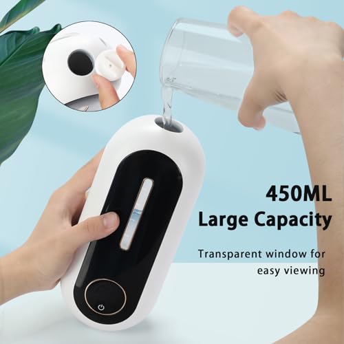 Automatic Soap Dispenser, Smart Wall-Mounted Foam Soap Dispenser with Temperature Display & Long-Last Battery, 450ML Large Capacity, 3 Modes for Kitchen Sink and Bathroom (Blackwhite) - color: Blackwhite