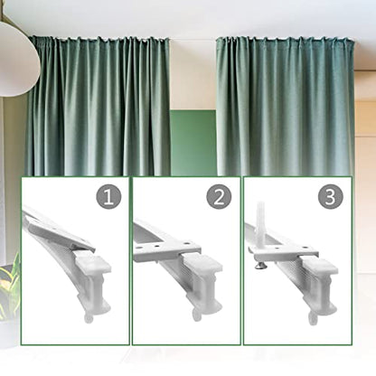 TOKPLNU Ceiling Mount Bracket for Flexible Bendable Curtain Track, White Curved Curtain Rail Ceiling Mounting Hardware, 10 Pack - color: White, size: 10Pcs Ceiling Mount Bracket