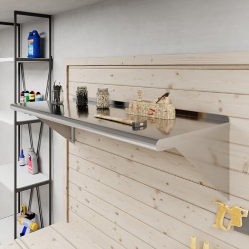AmGood 48" Long X 18" Deep Stainless Steel Wall Shelf | NSF Certified | Appliance & Equipment Metal Shelving | Kitchen, Restaurant, Garage, Laundry, Utility Room - size: 48" Long X 18" Deep
