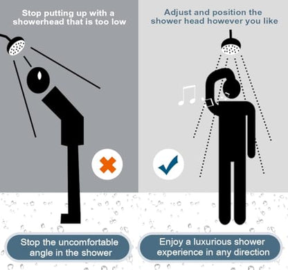 BRIGHT SHOWERS Brass Shower Arm Extender for Rain and Handheld Shower Head, 5 Inch Universal Shower Head Extension Arm, Height & Angle Adjustable, Oil-Rubbed Bronze - color: Oil Rubbed Bronze, style: 5 Inch