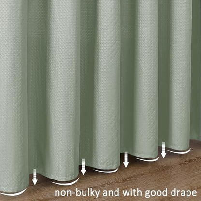 Aiyufeng Sage Green Shower Curtains for Bathroom，Dot Like Embossed Textured Waterproof Soft Polyester Cloth Shower Curtain，Hotel Spa Machine Washable，72Wx72L - color: Sage Green, size: 72"W x 72"L (Pack of 1)