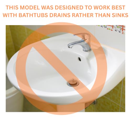 The Selective Tub Drain Hair Catcher, Filters Hair, Not Debris, 3 Pack Fits Lift and Turn, Toe Touch and Pop Up Drains for Longer Human Hair