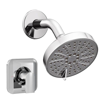 Moen Genta LX Pressure Balancing Eco-Performance Modern Shower Trim with Showerhead and Lever Handle, Posi-Temp Valve Required, Chrome, T2472EP - color: Chrome, size: (Pack of 1)