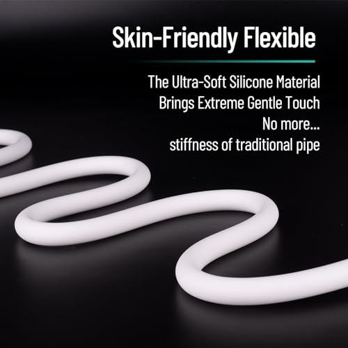 Shower Hose, Bidet Hose SHORT, Soft Silicone Bidet Hose Replacement, 120cm, 47 Inch, Silver - color: White, size: 47 Inches