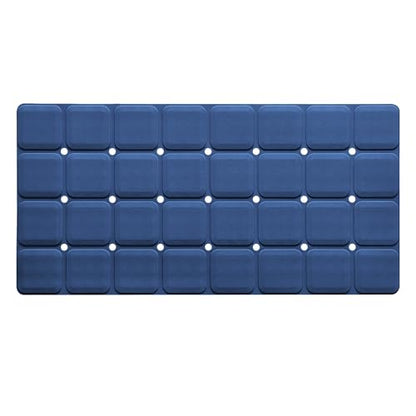Webos Silicone Bath Mat with Suction Cups – Non-Slip Foldable Bathtub & Shower Mat, Durable & Quick-Dry Safety Tub Mat with Large Drain Holes for Families 28"x 14" Navy Blue - color: Navy Blue, size: 28" x 14" (Rectangular)