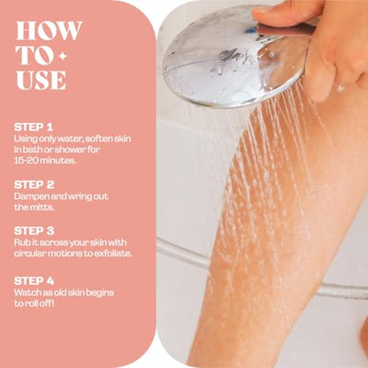 Exfoliating Glove - Turkish Hammam Mitt for Bath, Exfoliating Body Scrubber Mitt, Dead & Dry Skin Remover for Body, Great for Spray Tan Removal, Smooth Skin Surface (1 Count) - color: 1 Count