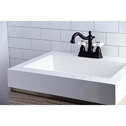 Kingston KB1600PX 4" Centerset Bathroom Faucet, Matte Black - color: Matte Black