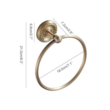 Antique Bronze Towel Ring for Bathroom Hand Towel Holder Wall Mounted - color: Towel Ring