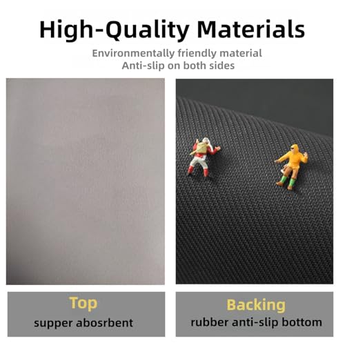 2PCS Dish Drying Mat for Kitchen Counter – Super Absorbent, Heat Resistant & Non-Slip Rubber Backed, Multi-Use Drainer Mat for Dishes, Coffee，Pets（2pcs） - size: 16"x18"