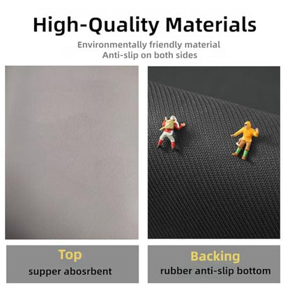 2PCS Dish Drying Mat for Kitchen Counter – Super Absorbent, Heat Resistant & Non-Slip Rubber Backed, Multi-Use Drainer Mat for Dishes, Coffee，Pets（2pcs） - size: 16"x18"