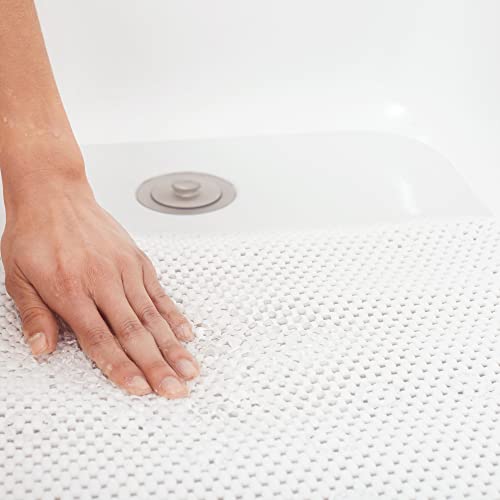 Duck Brand Softex Bath Mat for Tubs, Machine Washable, 17 x 36 Inches, Blue, Skid Resistant (393478)