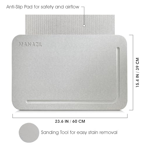 Stone Bath Mat – Diatomaceous Earth Shower Mat 24"x16", Non-Slip, Super Absorbent, Quick-Drying, Easy to Clean, Diatomite Bathroom Floor Mat (Grey)