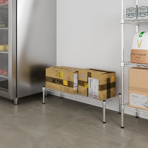 14" Deep x 36" Wide x 8" Height 1-Tier Wire Shelving Kit | NSF Commercial Storage Rack Unit - size: 14" Deep x 36" Wide