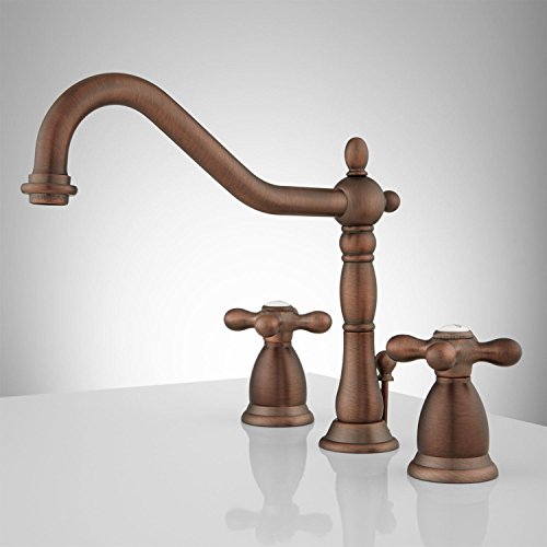 Signature Hardware 329417 Victorian Widespread Bathroom Faucet - Cross Handles