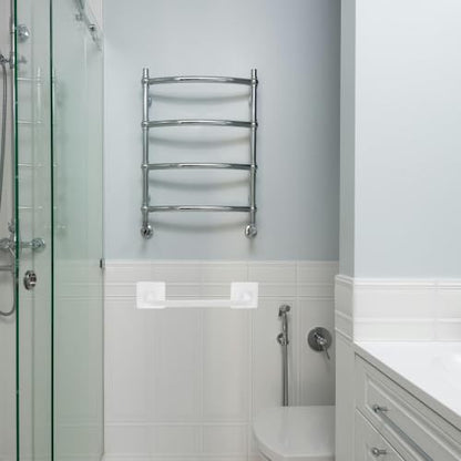 OUNONA 2pcs Towel Bar for Bathroom Wall - No Drilling Adhesive Wall Hand Or Body Towel Hanger for Kitchen and Laundry - Easy Install & Water-Resistant Contemporary Bathrobe Slippers Organizer