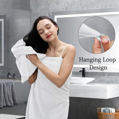 Extra Large Bath Towels Set 35x70 Inches - White Luxury 600 GSM Oversized Bath Sheet Towel,Ultra Soft Microfiber - Quick Dry,Highly Absorbent Shower Towels Spa Hotel Bathroom Towel Set (4-Pack) - color: White Set, size: 4-Piece Set