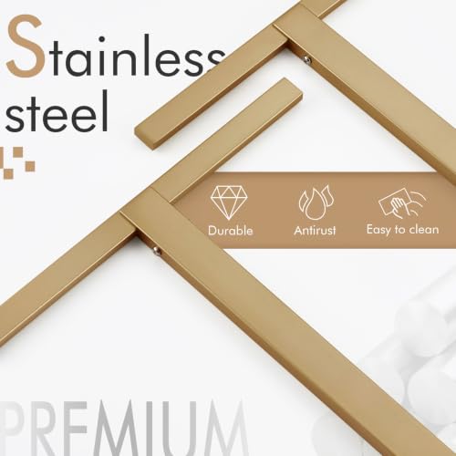 KOKOSIRI Hand Towel Bars Standing Towel Racks with Marble Base for Bathroom Kitchen Vanity Countertop, Champagne Bronze Stainless Steel 15.7'' Height THS0001-SM-CPG - color: Champagne Bronze, size: 2-Bar