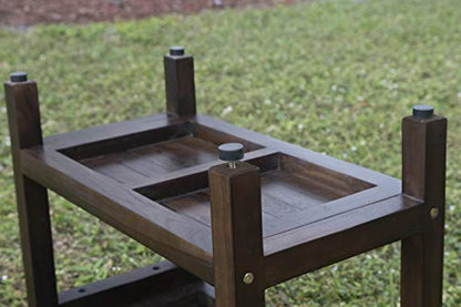 DecoTeak Eleganto 30" Teak Shower Bench with Shelf & LiftAide Arms | Shower bench with shelf supports up to 250 lbs and keeps towels, toiletries, and bathroom accessories neatly organized - size: 30" Length x 12" Width x 18" Height