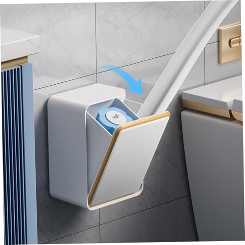 Disposable Toilet Cleaning System Disposable Toilet Brush with 18 Wand Refills Bowl Cleaner Wands ＆ Scrubber Refill Heads Wall Hanging Cleaning System