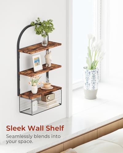 Bathroom Shelves for Wall, Over Toilet Storage, Sleek Floating Shelves Wall Organizer for Bathroom/Bedroom/Kitchen/Living Room