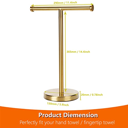 Kalitro Gold Towel Rack Hand Towel Stand, Bathroom Towel Holder Stand SUS304 Stainless Steel (Gold) - color: Gold