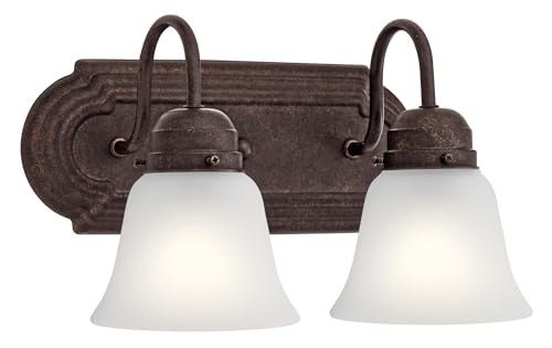 Kichler Lighting 5336TZS Two Light Bath, Tannery Bronze, 12.25" - color: Tannery Bronze, size: 12.25"