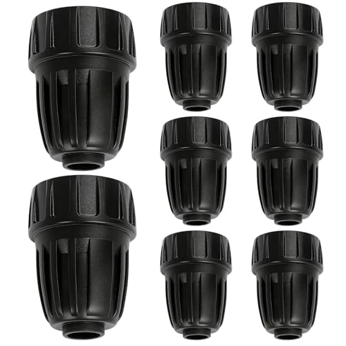 8 Pack 3/4" Garden Hose To 1/2" Irrigation Tubing Adapter, 1/2 Inch Drip Irrigation Tubing To Faucet Garden Hose Adapter 3/4 Inch FHT To 1/2 Inch Supply Line Adapter Fittings - size: 3/4" to 1/2" Tube Adapter-8P