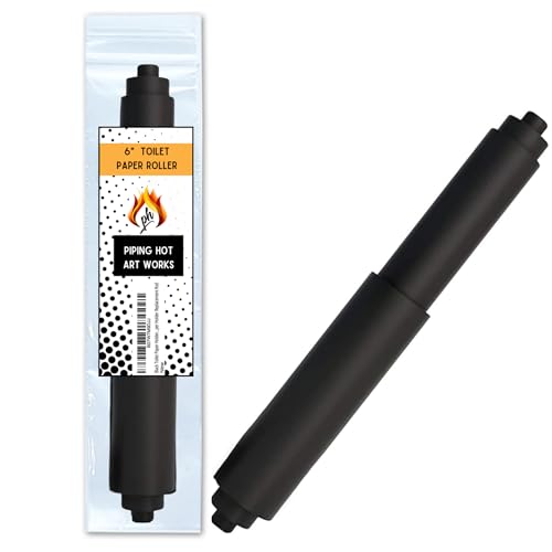 Black Toilet Paper Holder Spring Rod | Toilet Paper Roller Replacement | 6 Inch Toilet Paper Holder Replacement Rod | Durable Plastic Spindle – Fits All Standard Tissue Rolls