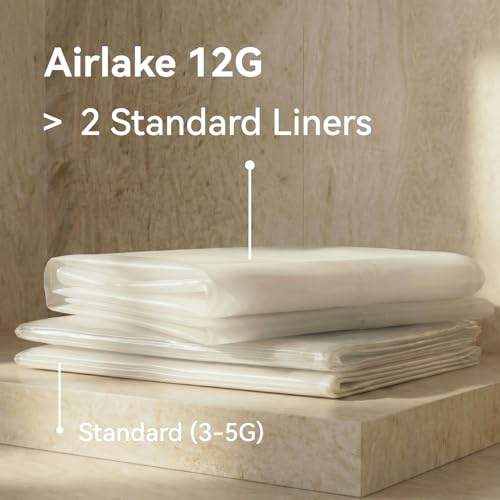 AIRLAKE Premium Frosted EVA Shower Curtain Liner, 72” x 72” (6ft x 6ft), Extra Heavy-Duty 12 Gauge, Rustproof Grommets (12 + 2 Corner), Stain & Odor-Resistant, Multi-Use for Bathroom, Garden & Outdoor