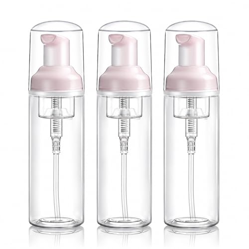 Rayyl 3.5 OZ Foaming Dispenser Bottle Leak-Resistant - 3Pcs Transparent Empty Spray Pump Bottles Travel Portable Foam Bottlel Hand Soap Shampoo Travel Size Mousse & Cleaning Solutions - size: 100ml-3Pcs