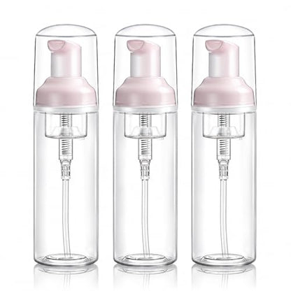Rayyl 3.5 OZ Foaming Dispenser Bottle Leak-Resistant - 3Pcs Transparent Empty Spray Pump Bottles Travel Portable Foam Bottlel Hand Soap Shampoo Travel Size Mousse & Cleaning Solutions - size: 100ml-3Pcs