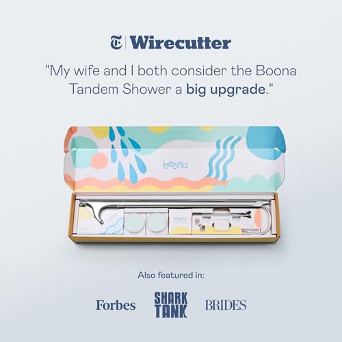 BOONA Tandem Shower as seen on Shark Tank | Dual Shower Head for Couples | King Krome, Two Showerheads - color: King Krome, size: Two Showerheads