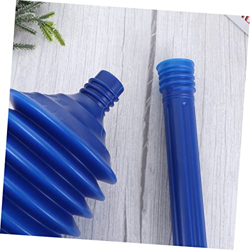 SOLUSTRE Professional Accordion Toilet Plunger High Pressure Thrust Design for Unclogging Bathrooms and Ergonomic Handle for Comfortable Grip Blue