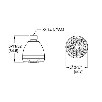 Pfister LG15-0600 Pfirst Series Showerhead 1.8 gpm Polished Chrome - color: Polished Chrome, style: 1.8 gpm