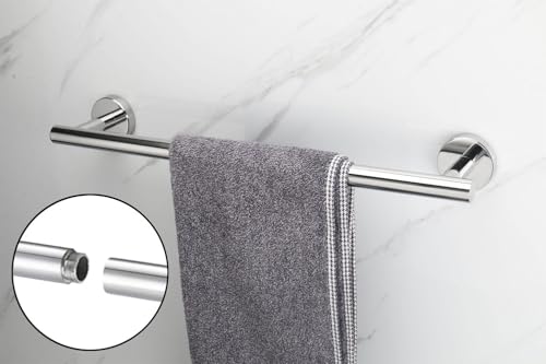 TocTen Bath Towel Bar - Thicken SUS304 Stainless Steel Bathroom Towel Holder, Towel Rod for Bathroom Heavy Duty Wall Mounted Towel Rack Hanger (18IN, Polished Chrome) - color: Chrome, size: 18IN