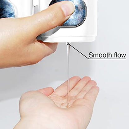 1-Chamber Soap Dispensers Wall Mount,400ml Bathroom Shower Pump Dispenser,Press Manually Lotion Shower Soap Dispenser Usefor Home,Bath,Kitchen,Hotels,Restaurants(White) - color: White, size: 1 Chamber