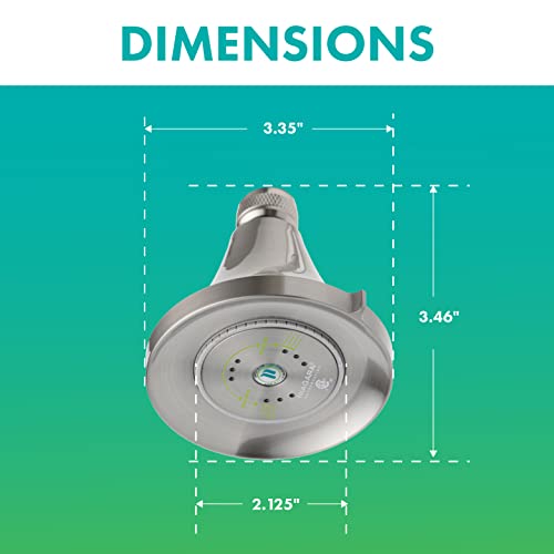 Niagra Conservation N3917BN Earth Luxe High Efficiency Showerhead, Brushed Nickel - color: Brushed Nickel, style: 1.75 GPM