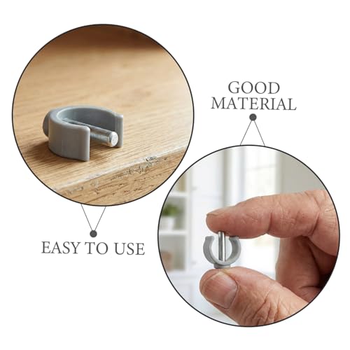 MAGICLULU Walker Clamp Buckle and Cane Securing Clamp 6pcs -Shape Latch Clips 25mm for Adjustable Canes, Folding Crutches, and Toilet Safety Rail Support