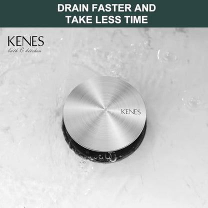 2 Pack Pop Up Bathroom Vessel Sink Drain Assembly Without Overflow | Bathroom Vanity Sink Drain Assembly, Built-in Anti-Clogging Strainer, Plastic Pop Up Drain for Bathroom Vanity Vessel Sink - color: Brushed Nickel X 2, size: Big Pop up Cap (Without Over