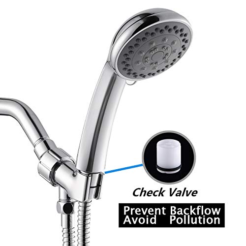 Shower Head with Handheld, Long Hose 4.9 Ft, 5 Spray Modes | High-Pressure Shower Wand, Detachable Sprayer Attachment for Bathing, Bathroom Cleaning & Pet Washing, Easy Install