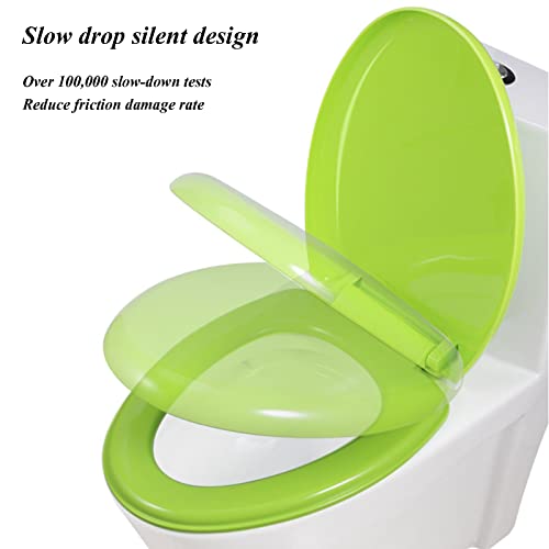 Slow Close Elongated Toilet Seat with Quick-Release Plastic Lid, Easy-Clean Design for Residential and Light Commercial Use - color: Red, size: UShape